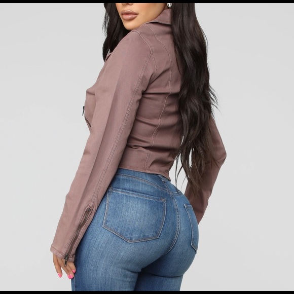 Mauve Crop Jacket - Picture 2 of 5